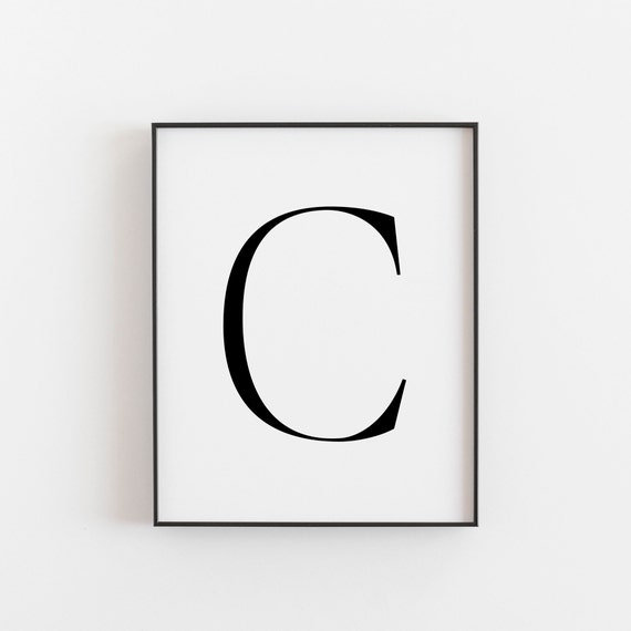 Letter C Alphabet Art Print, Nursery Decor