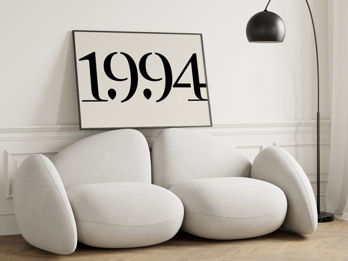 Custom Year Typography Print, Birth Year Gift - Image 3