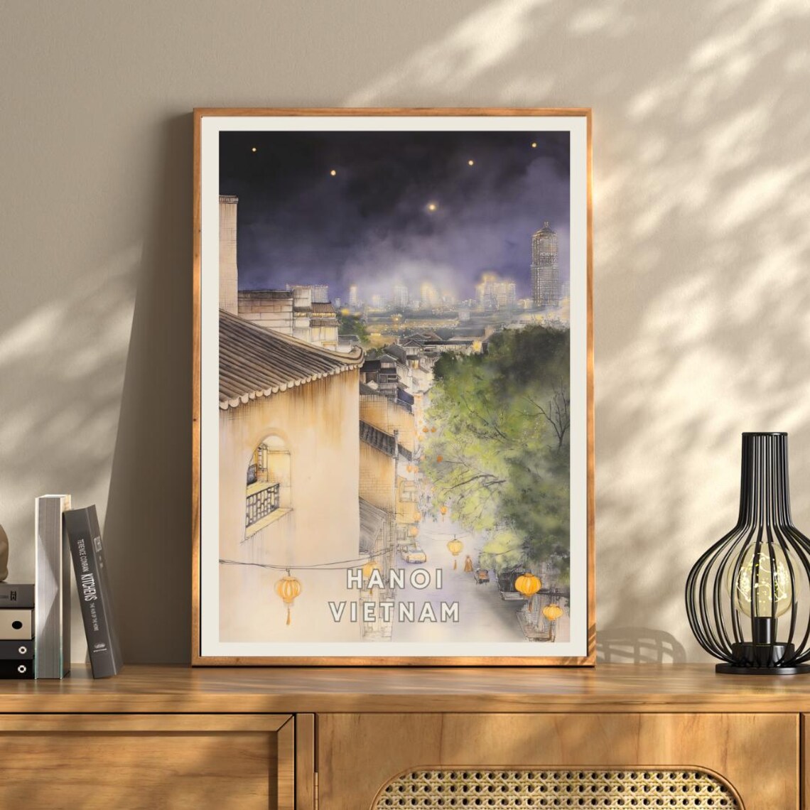 Hanoi Vietnam Poster, Old Quarter Lantern Street - Image 3