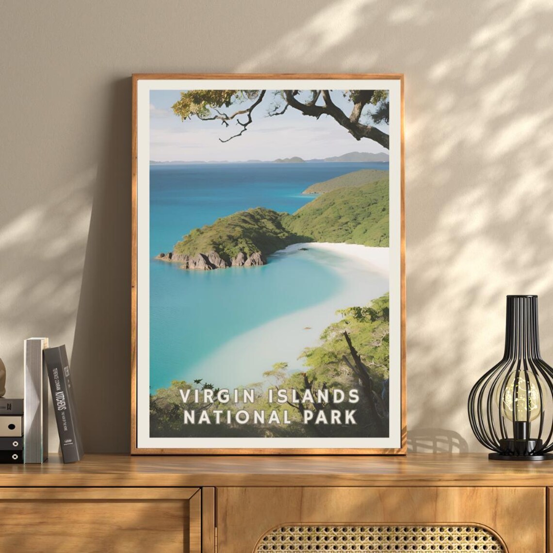 Virgin Islands National Park, Tropical Beach Travel Poster - Image 2