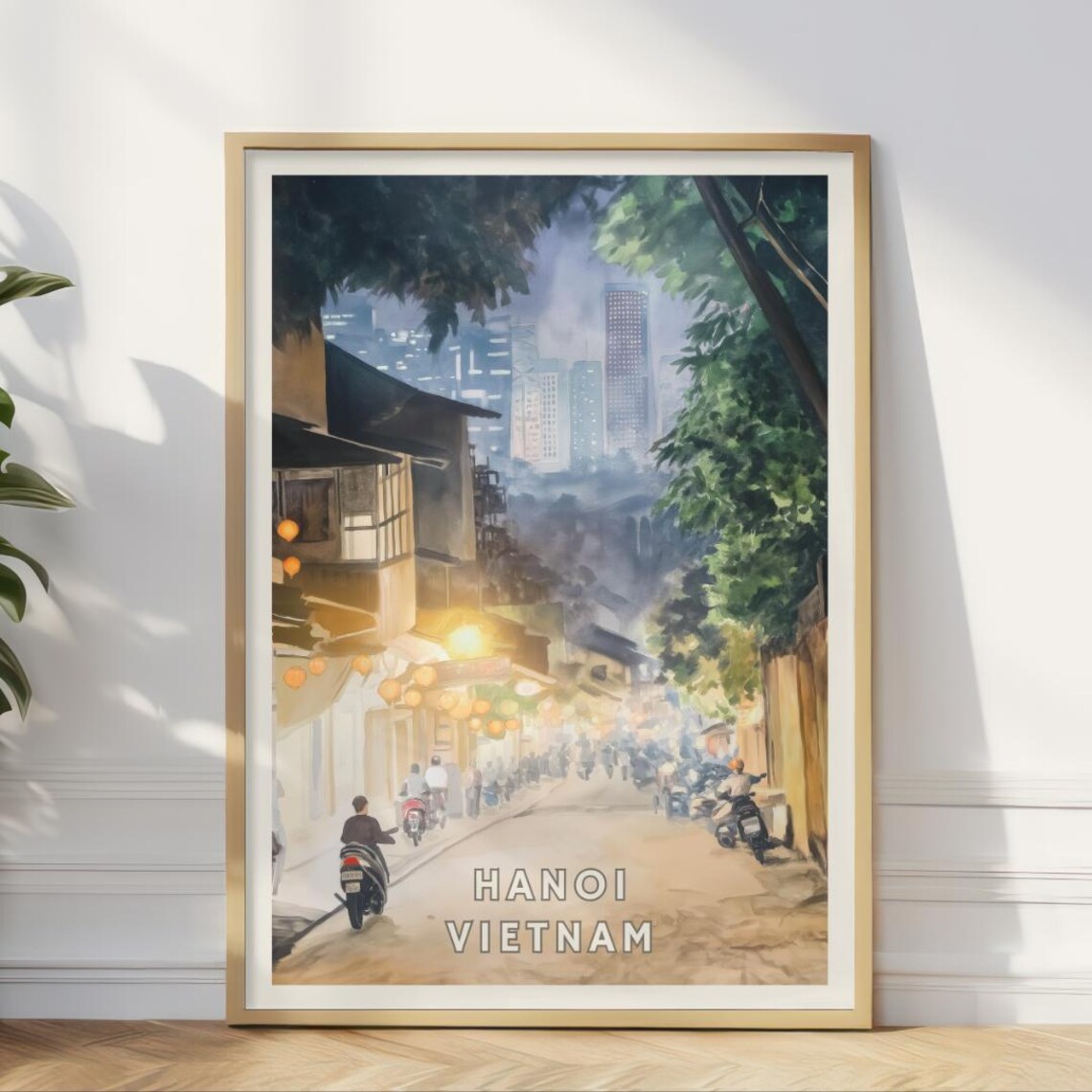 Hanoi Vietnam Poster, Old Quarter Night Market