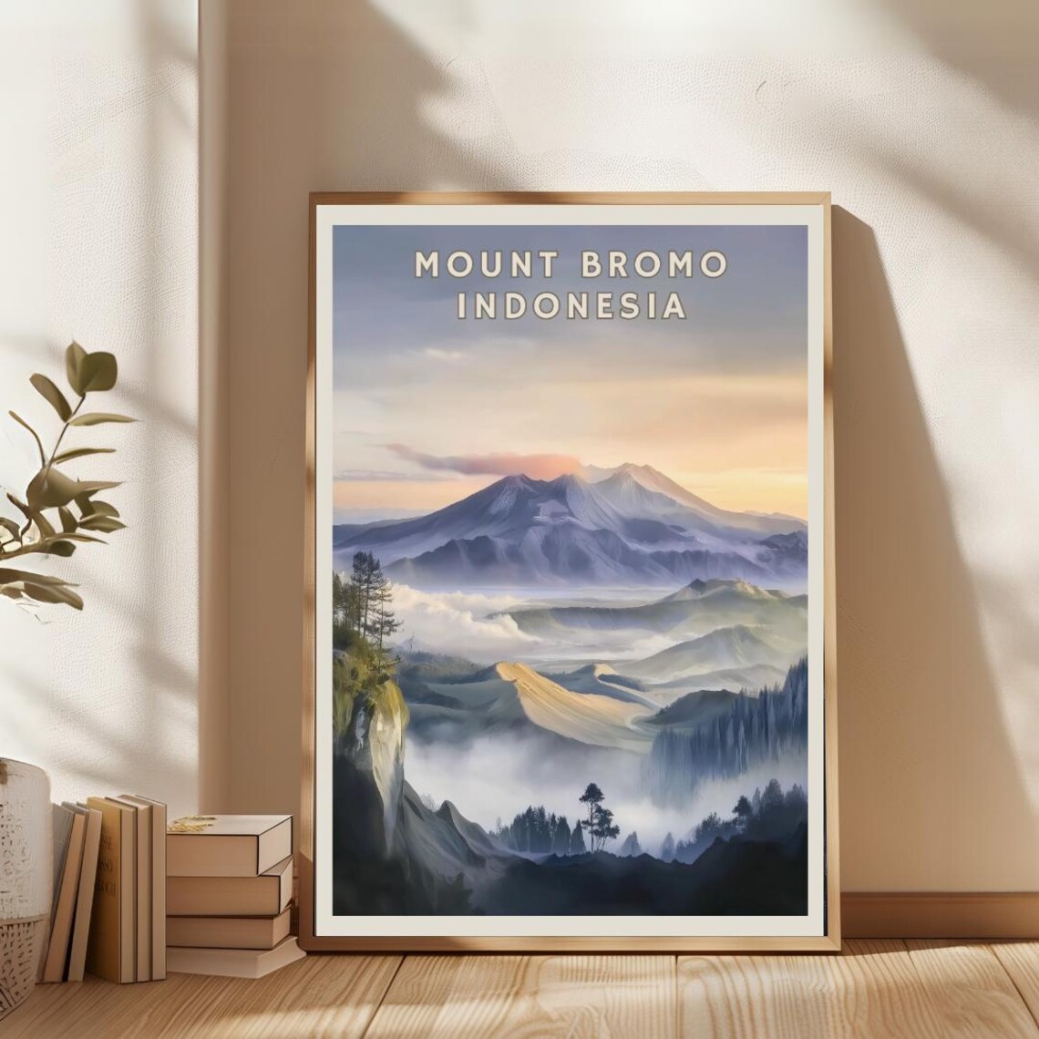 Mount Bromo Indonesia Sunrise Over Volcanic Caldera and Sea of Sand Poster - Image 2