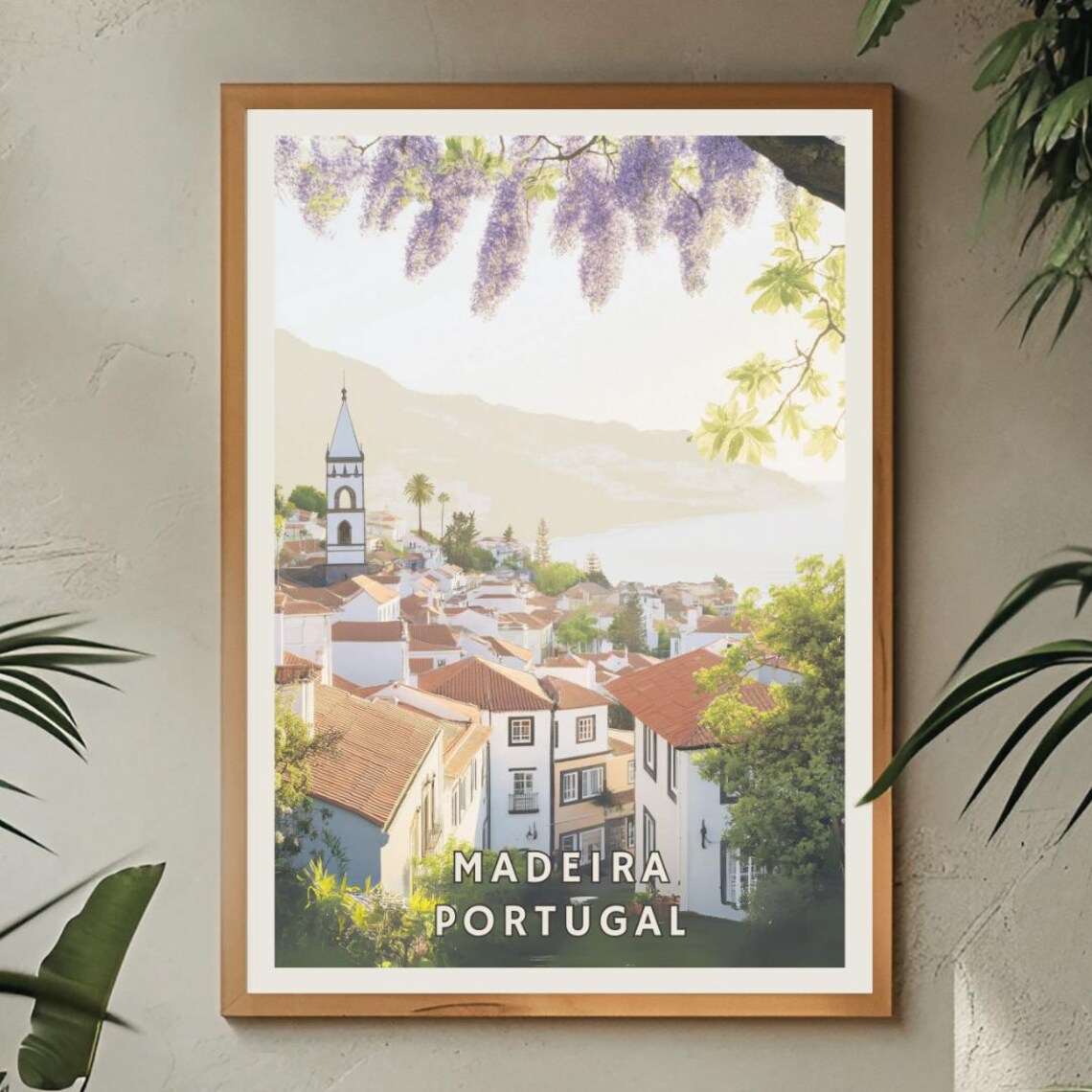 Madeira Portugal Poster Coastal Village Wall Art European Travel Print Atlantic Island Decor Portuguese Architecture Landscape Art - Image 2
