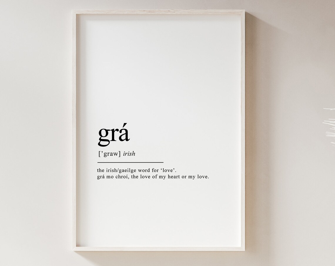 Grá Irish Print, Ireland Poster Art Print - Image 2