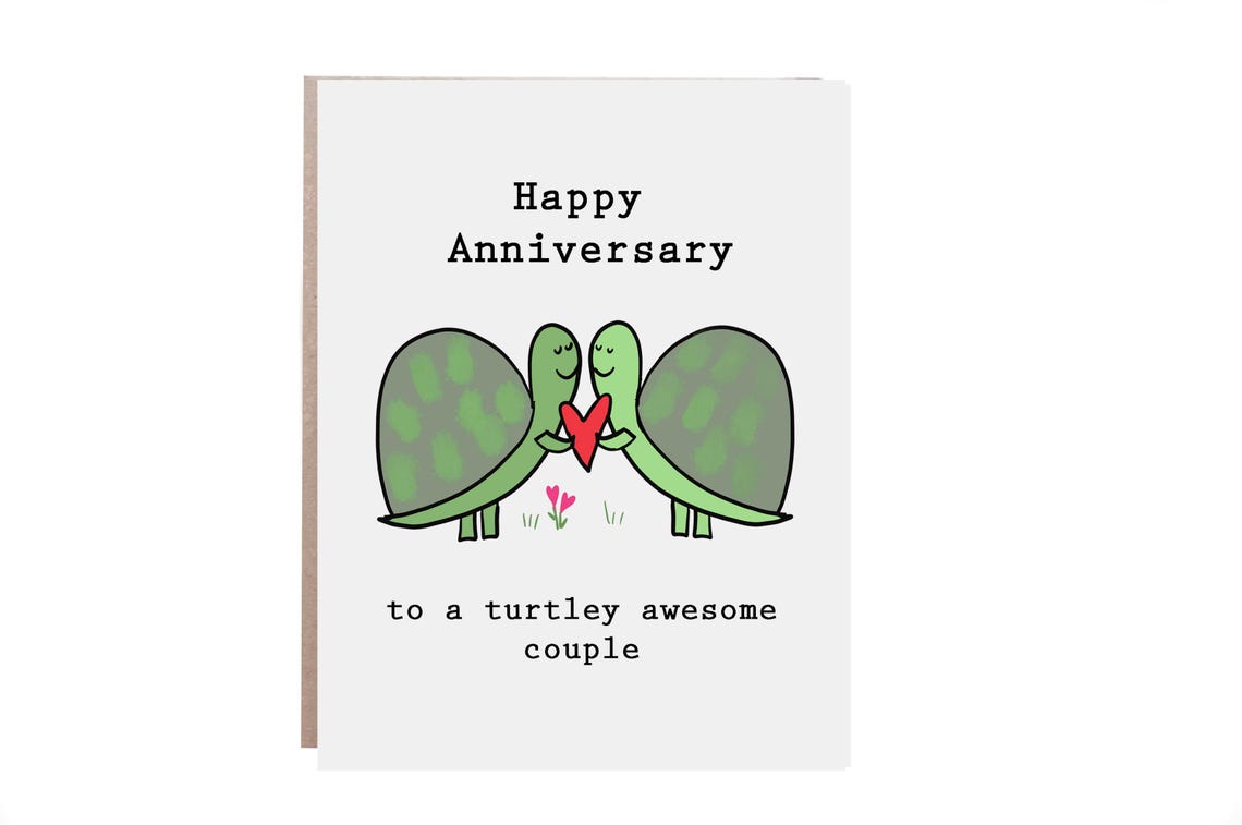Turtley Awesome Couple Anniversary Card