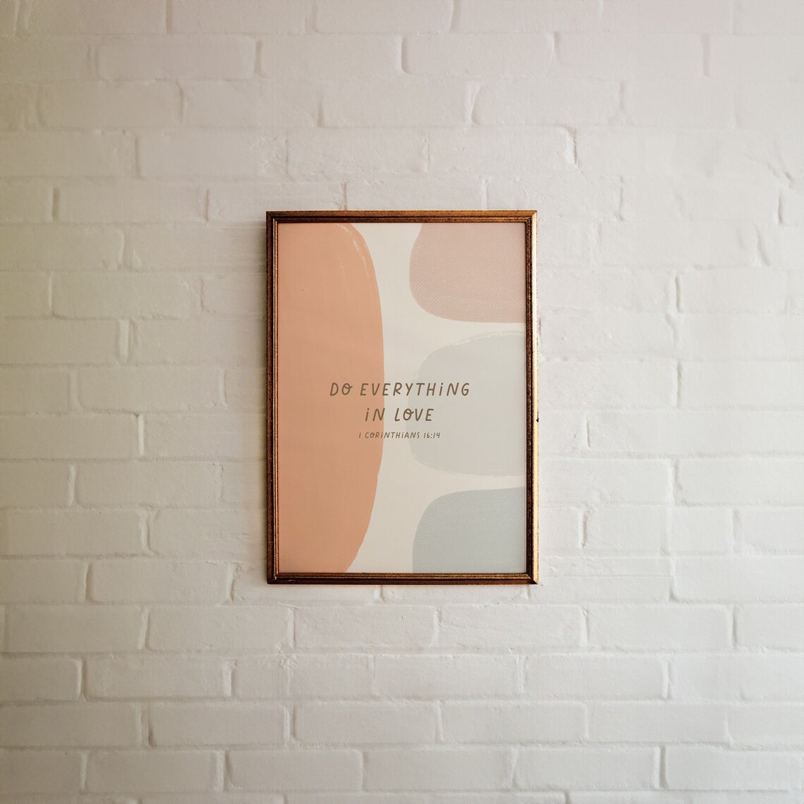 1 Corinthians 16:14 Bold Colorful Love Art Print - Image 3