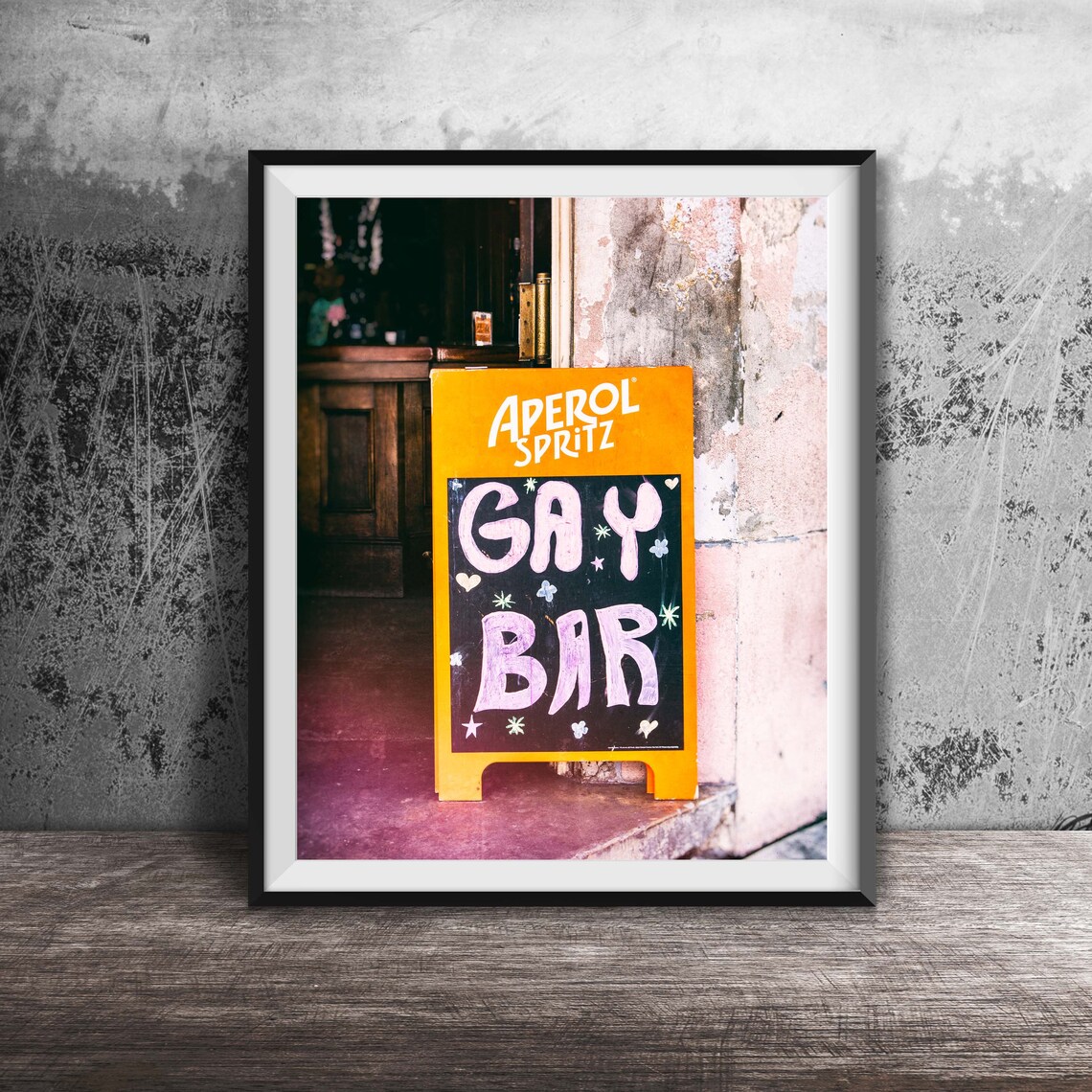 Gay Bar Modern Photography Art Print, Gay Pride