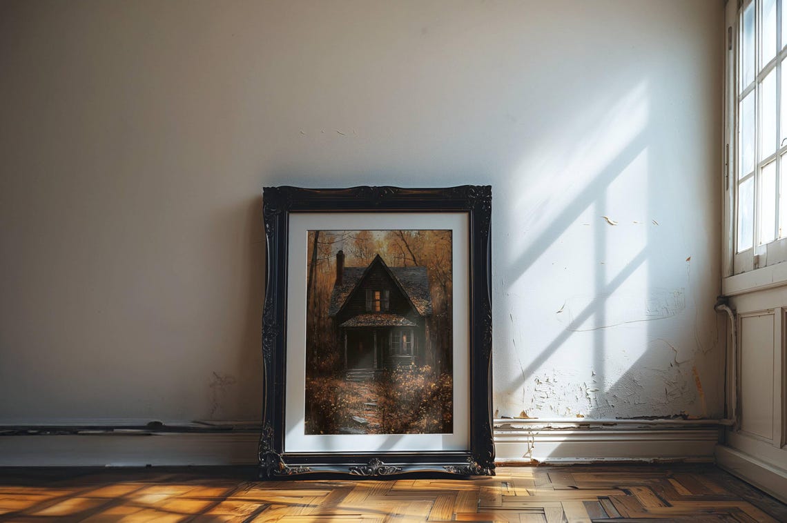 Fall Wall Art Dark Cottagecore Decor Vintage Farmhouse Wall Art Rustic Art Print - Image 3