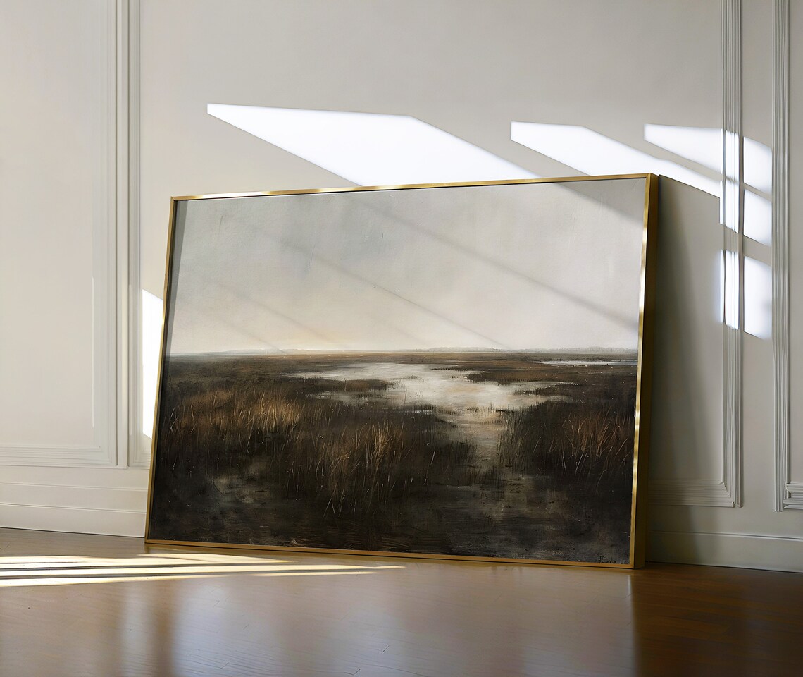 Moody Marsh Landscape Art Print, Dark Academia Decor - Image 6
