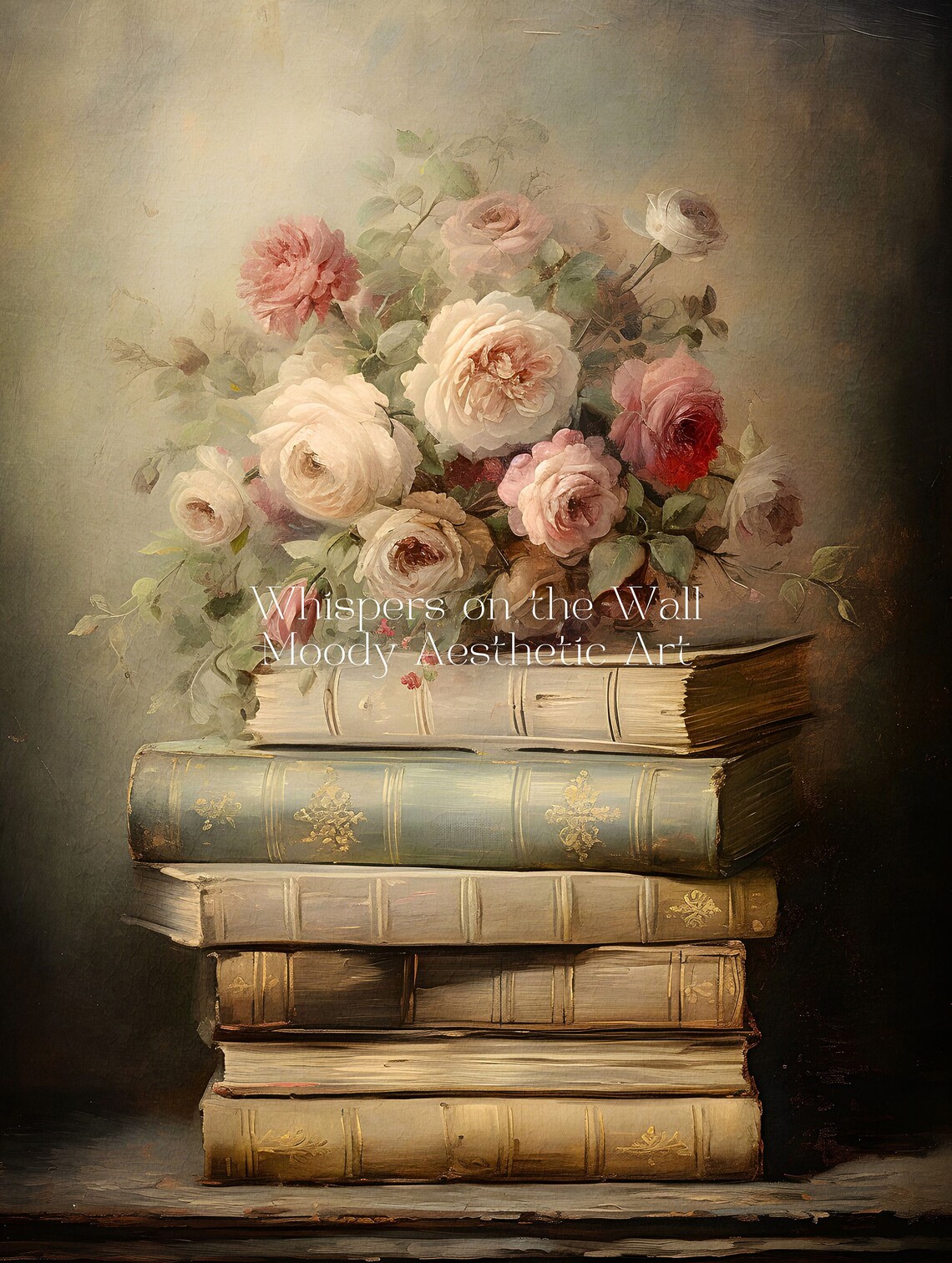 Spring Books Moody Dark Academia Art Print - Image 4
