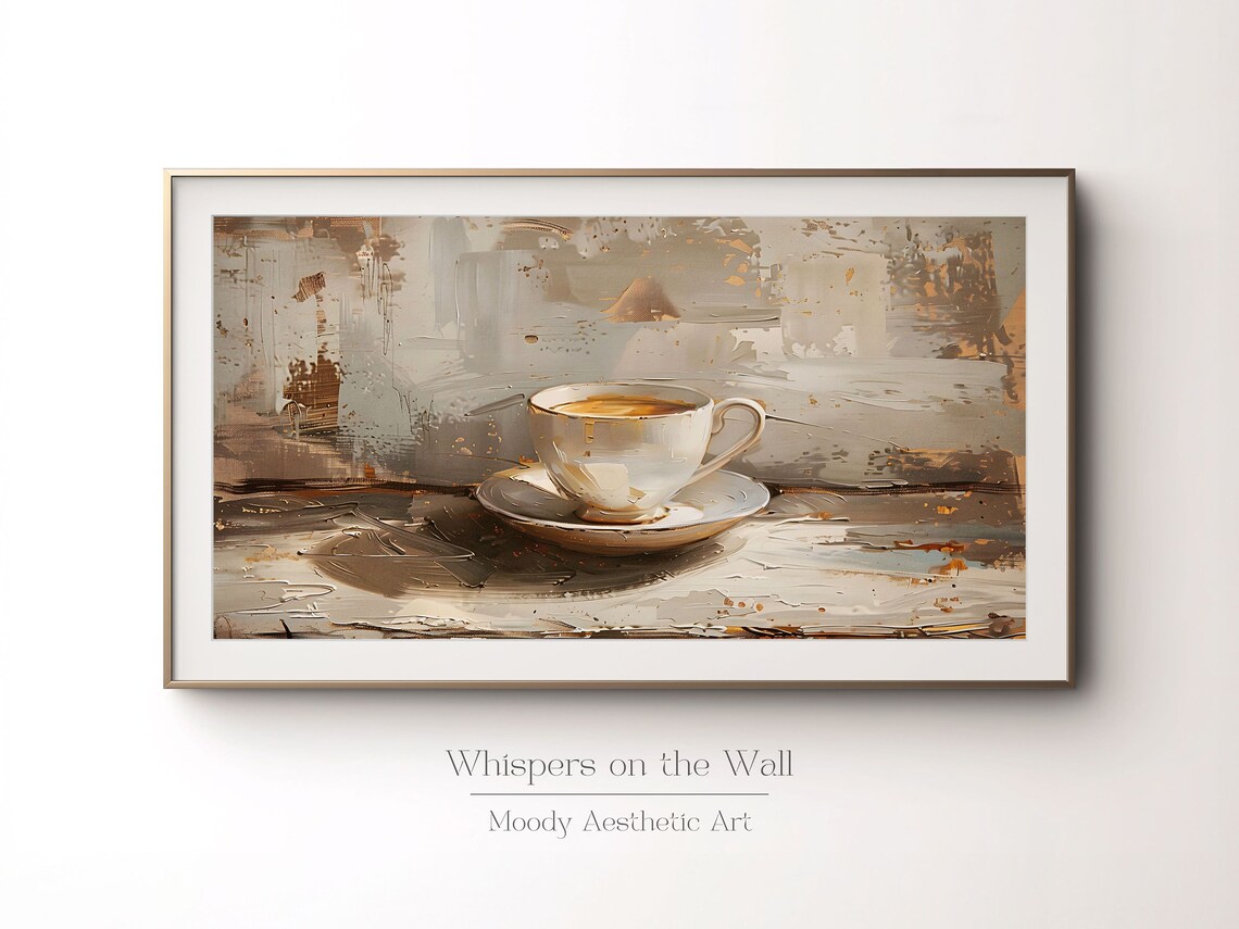 Neutral Coffee Art Minimalist Coffee Lover Decor - Image 3