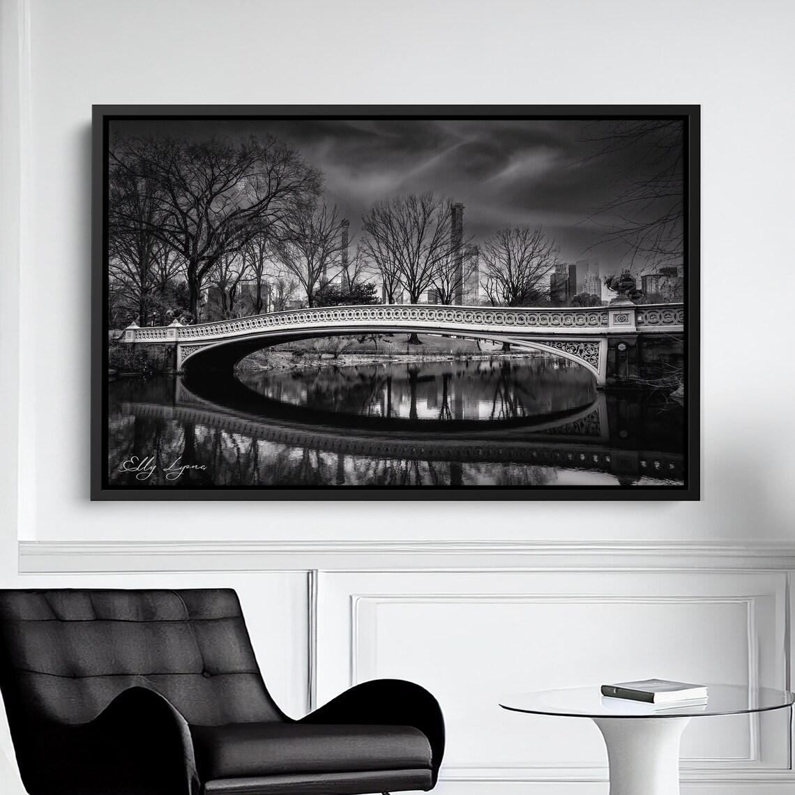 Bowe Bridge Central Park New York Travel Poster