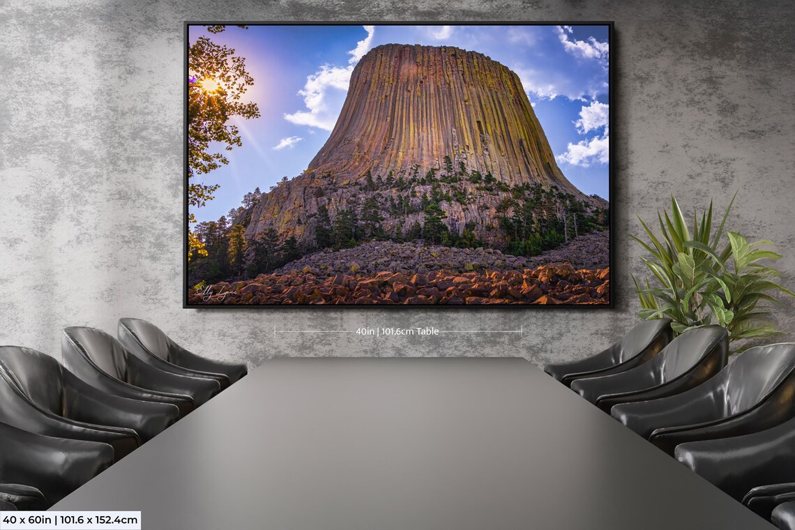 Devils Tower Wyoming, Landscape Art Print - Image 2