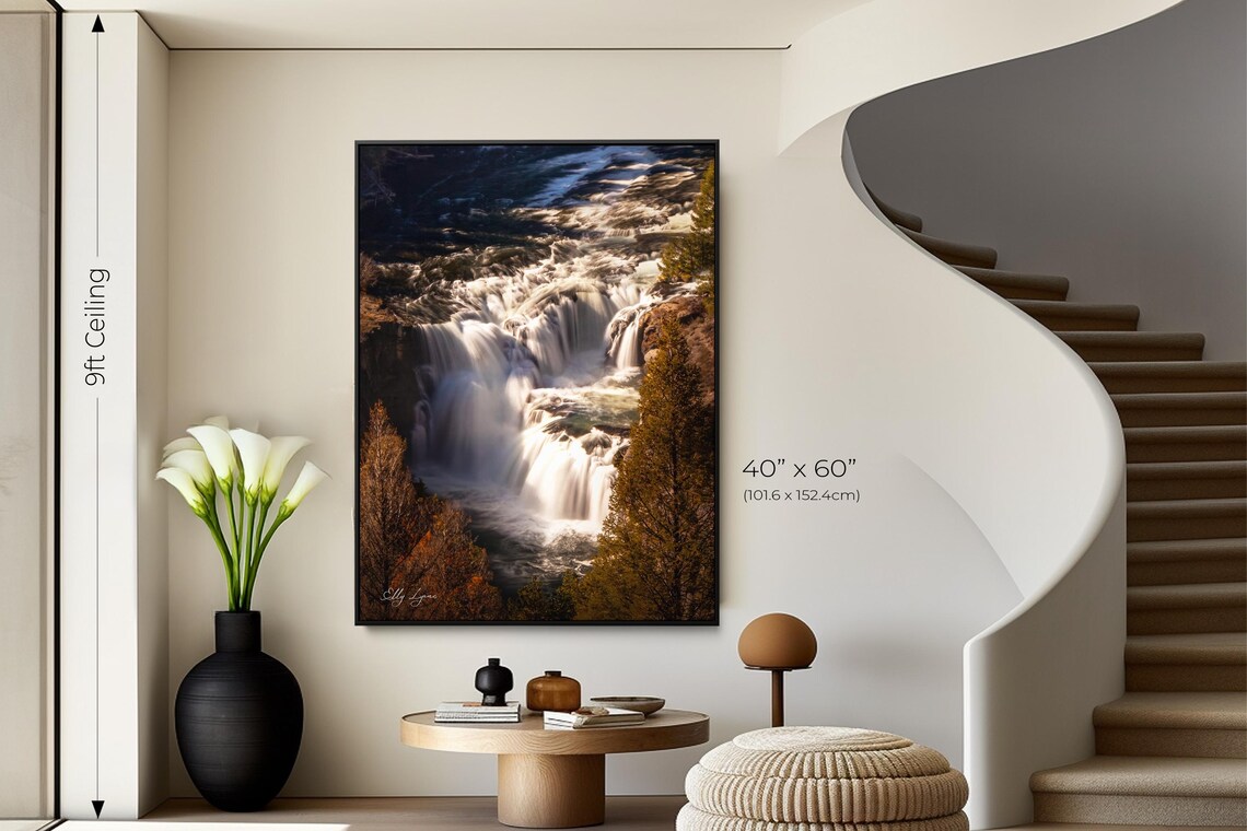 Lower Mesa Falls Ashton Idaho Waterfall Art Print - Image 2