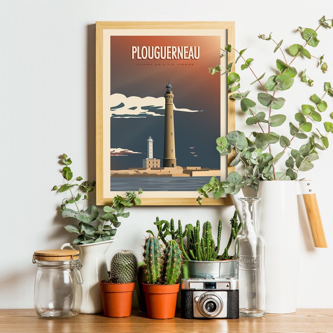 Plouguerneau Virgin Island Lighthouse Brittany France Travel Poster - Image 3