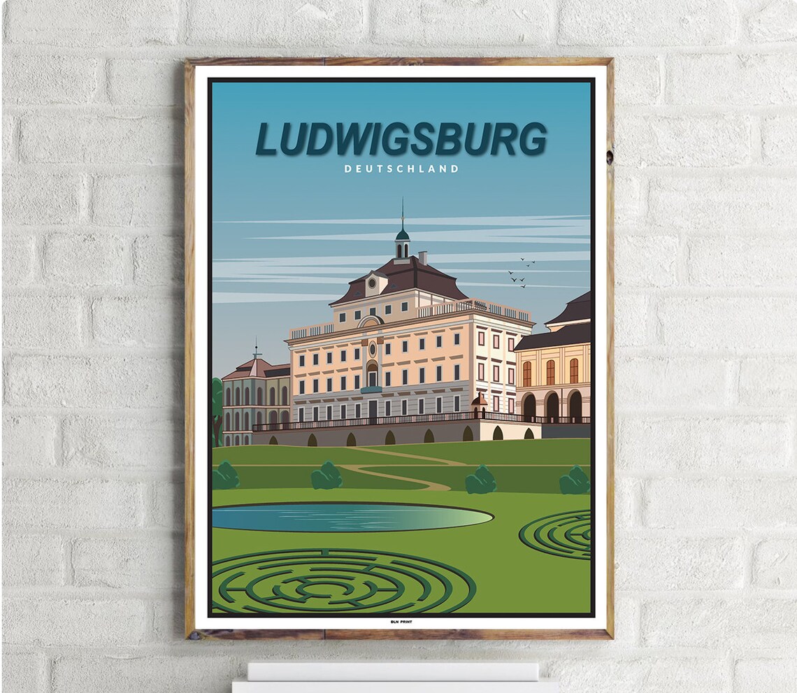 Ludwigsburg Vintage Travel Poster Art Print