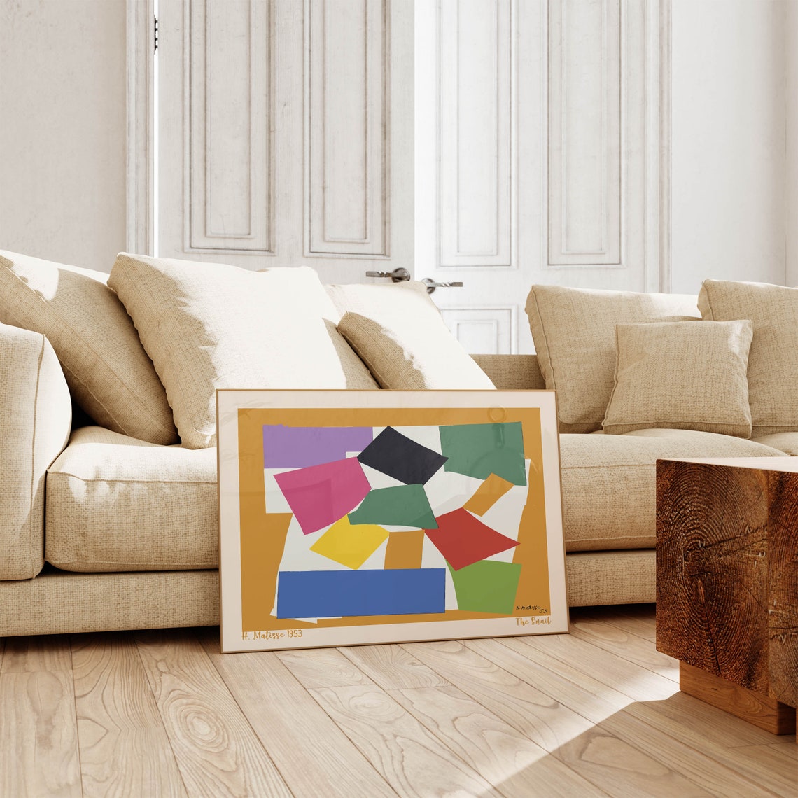 Henri Matisse Print The Snail Mid Century Modern Wall Art Abstract Colorful Poster 1953 - Image 3