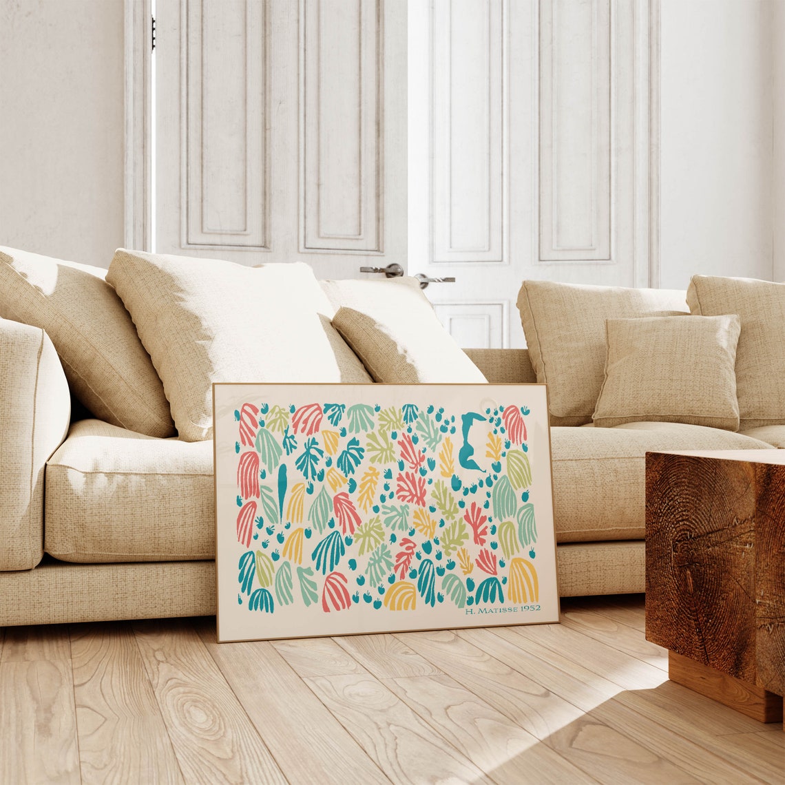 Henri Matisse Colorful Leaf Pattern 1952 Botanical Cutout Poster - Image 3