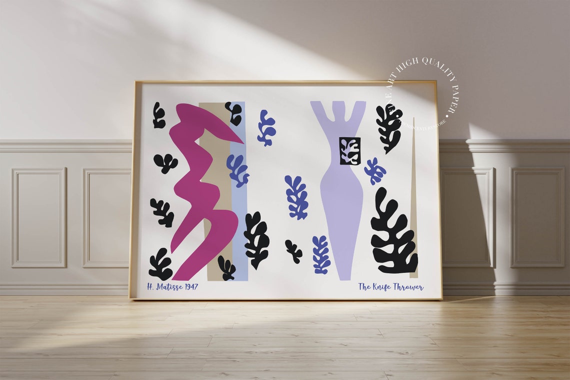 Henri Matisse Print The Knife Thrower Mid Century Modern Wall Art Abstract Poster 1947
