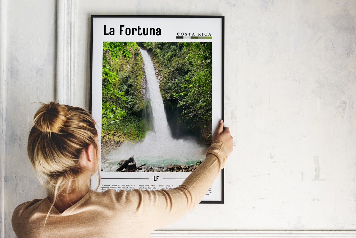 La Fortuna Poster La Fortuna Print La Fortuna Wall Art Central America Poster Central America Print Travel Poster - Image 5