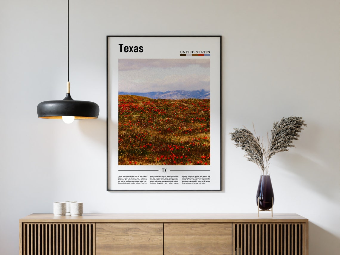 Texas Poster Texas Print Texas Wall Art Texas Photo United States Photo United States Poster United States Print - Image 4