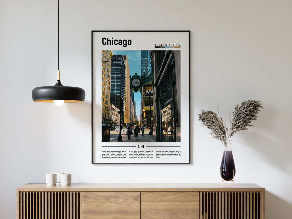 Chicago Print Chicago Poster Chicago Wall Art United States Photo United States Poster United States Print - Image 4