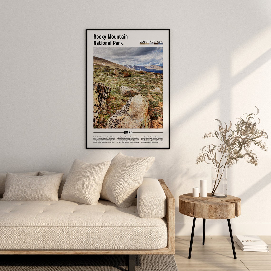 Rocky Mountain National Park Poster Rocky Mountain National Park Print Rocky Mountain National Park Wall Art Oil Painting Poster - Image 2