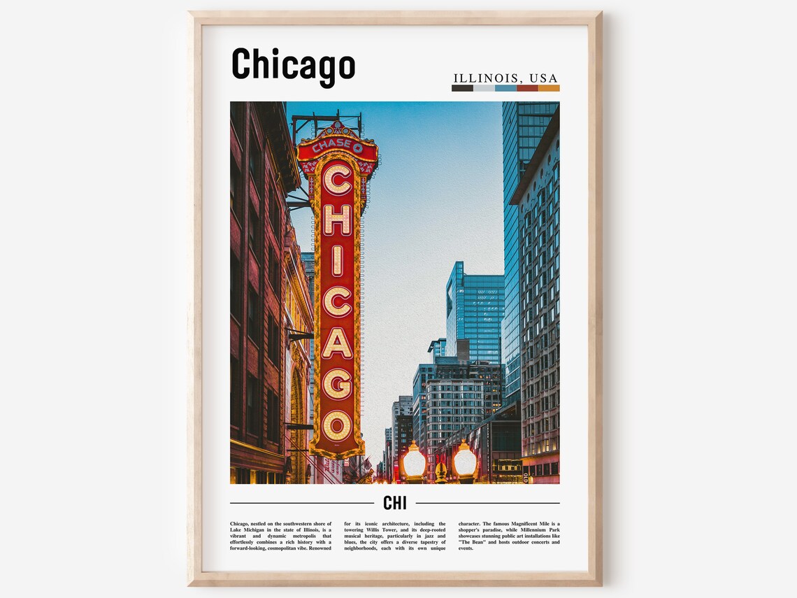 Chicago Travel Poster, United States Photo
