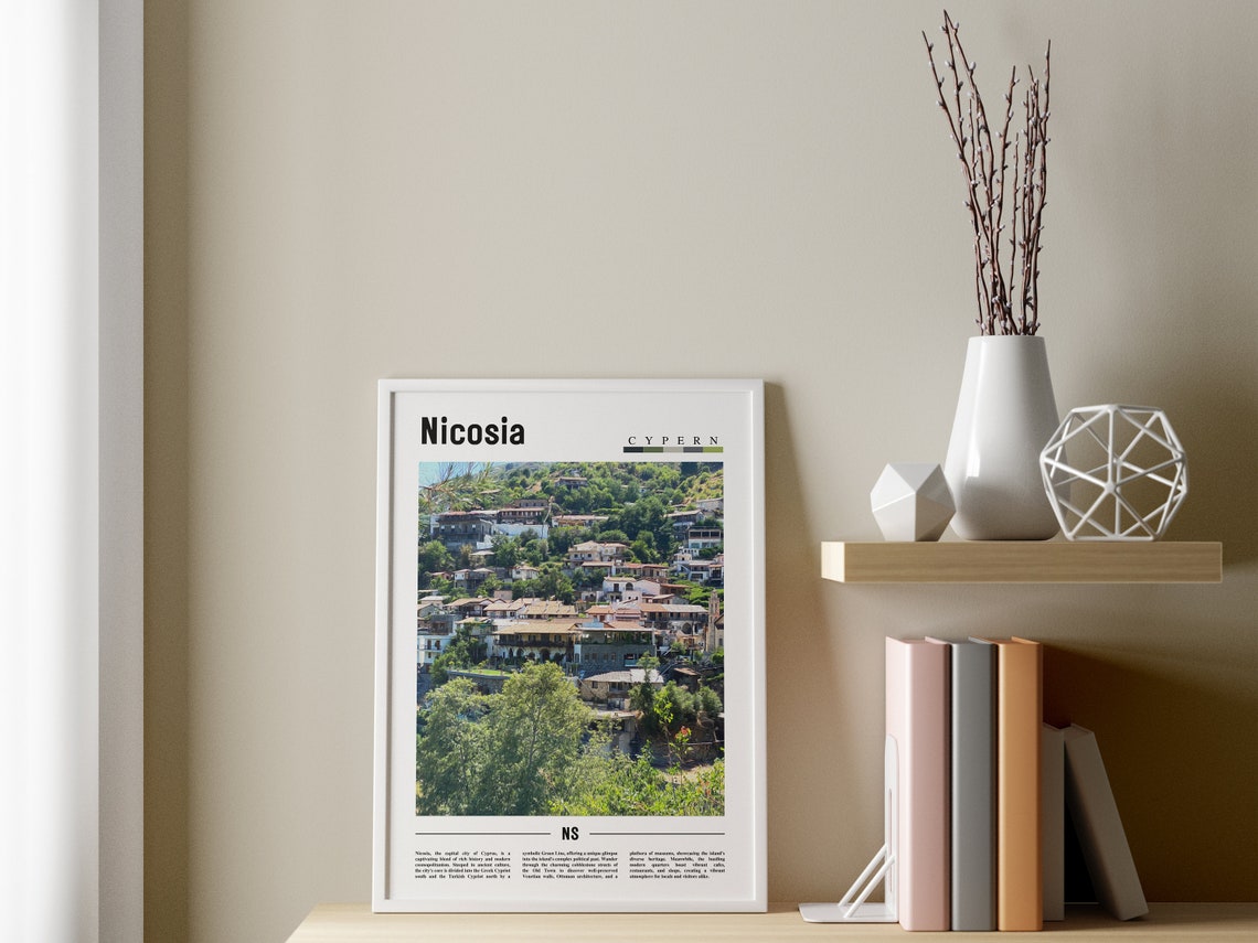 Nicosia Poster Nicosia Print Nicosia Wall Art Minimal Travel Print Travel Destination Oil Painting Poster - Image 3