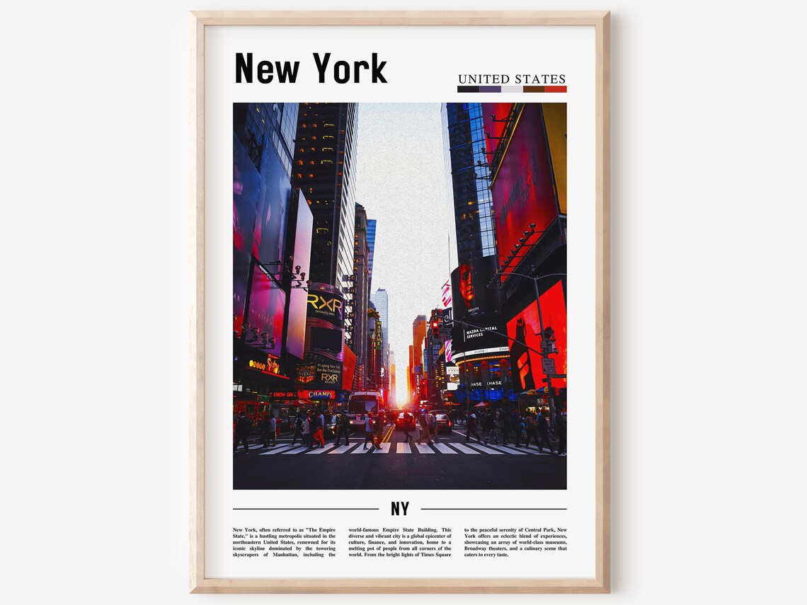 New York Travel Poster, City Photo Art Print