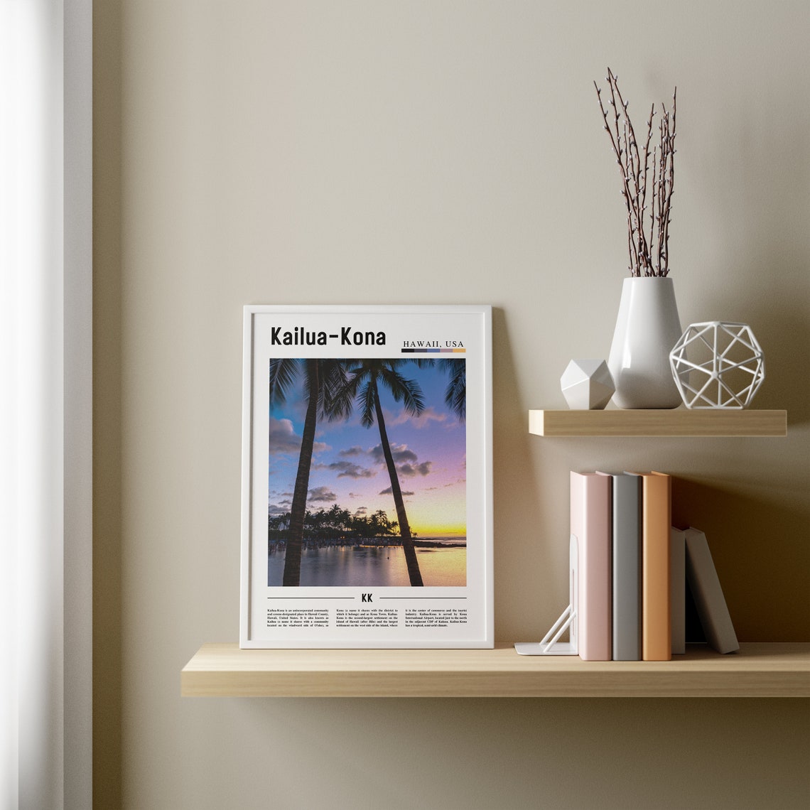 Kailua Kona Minimal Travel Poster - Image 2