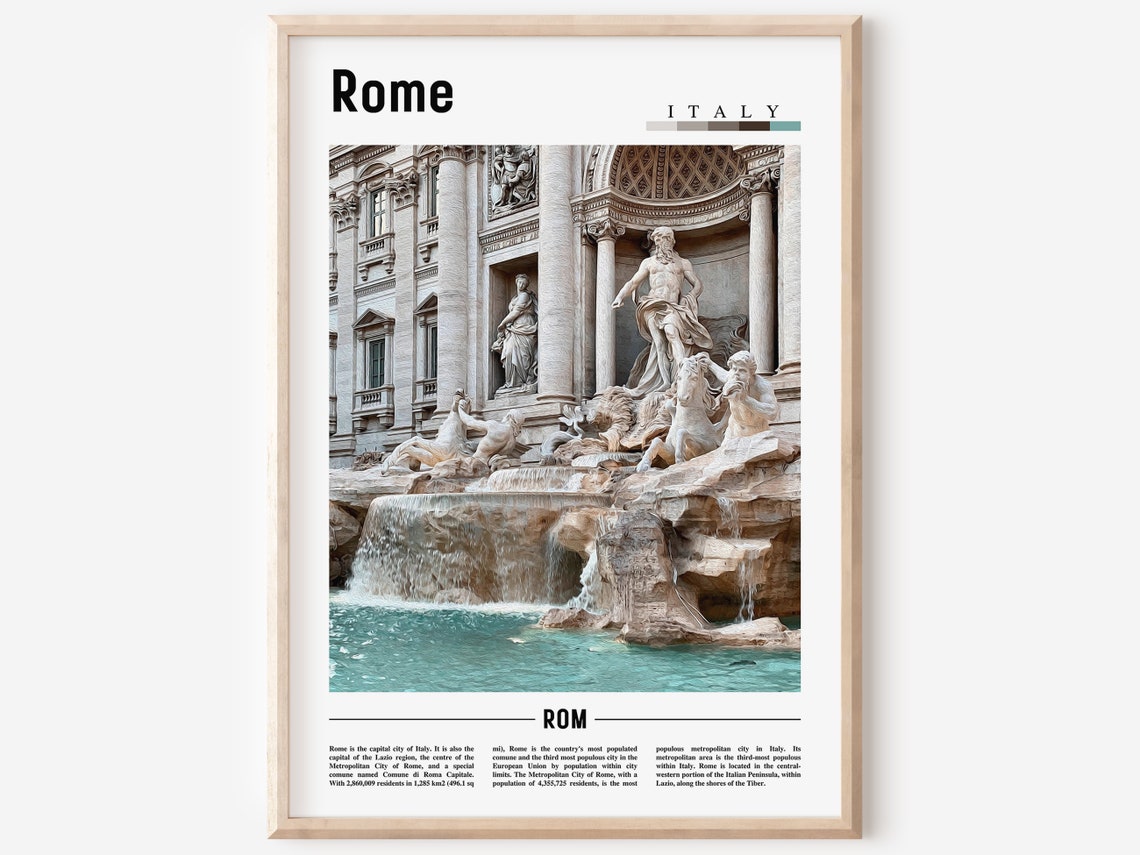 Rome Poster Rome Print Rome Wall Art Italy Photo Italy Poster Italy Print Italy Wall Art Minimal Travel Poster