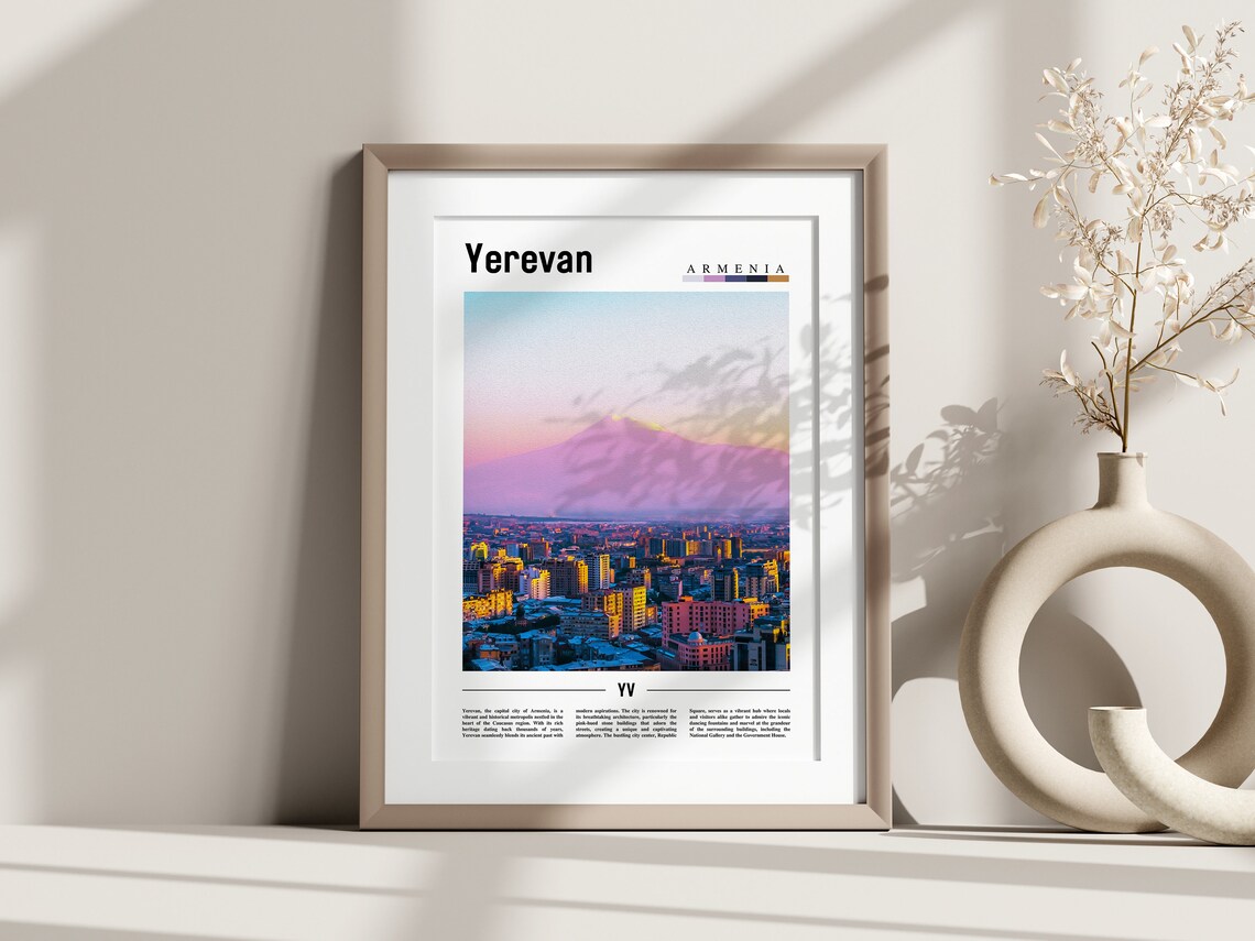 Yerevan Poster Yerevan Print Yerevan Wall Art Europe Photo Europe Poster Europe Print Travel Poster - Image 3