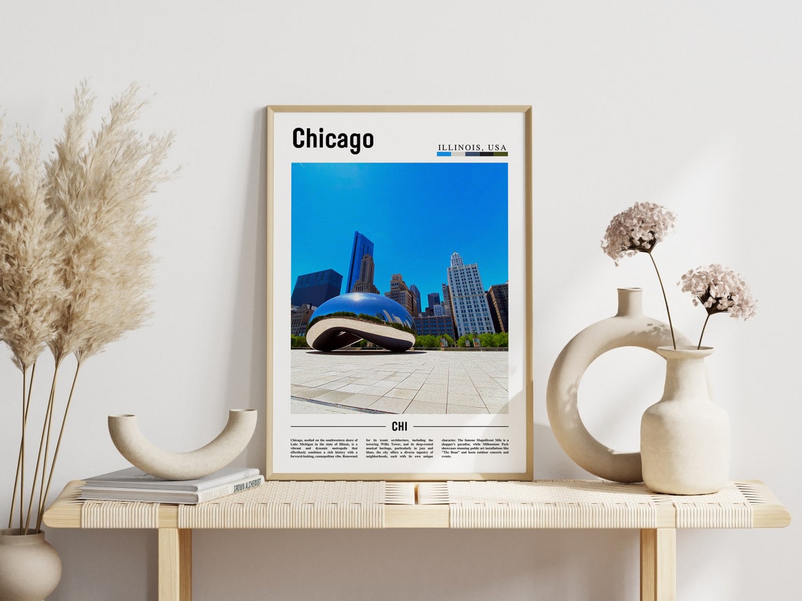 Chicago Print Chicago Poster Chicago Wall Art United States Photo United States Poster United States Print - Image 6