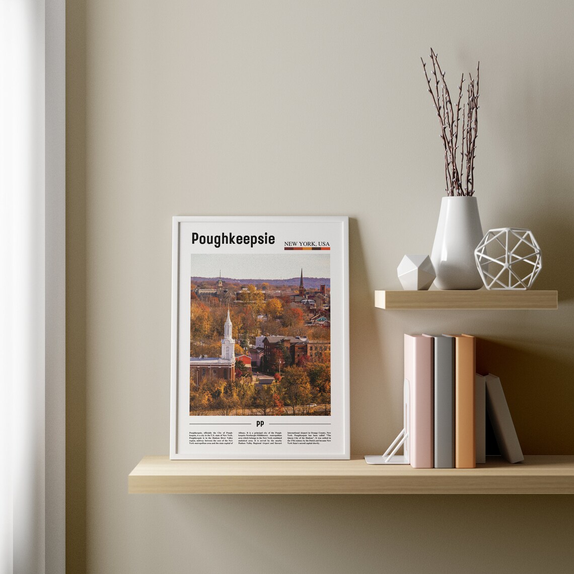 Poughkeepsie Travel Poster, City Artwork - Image 3