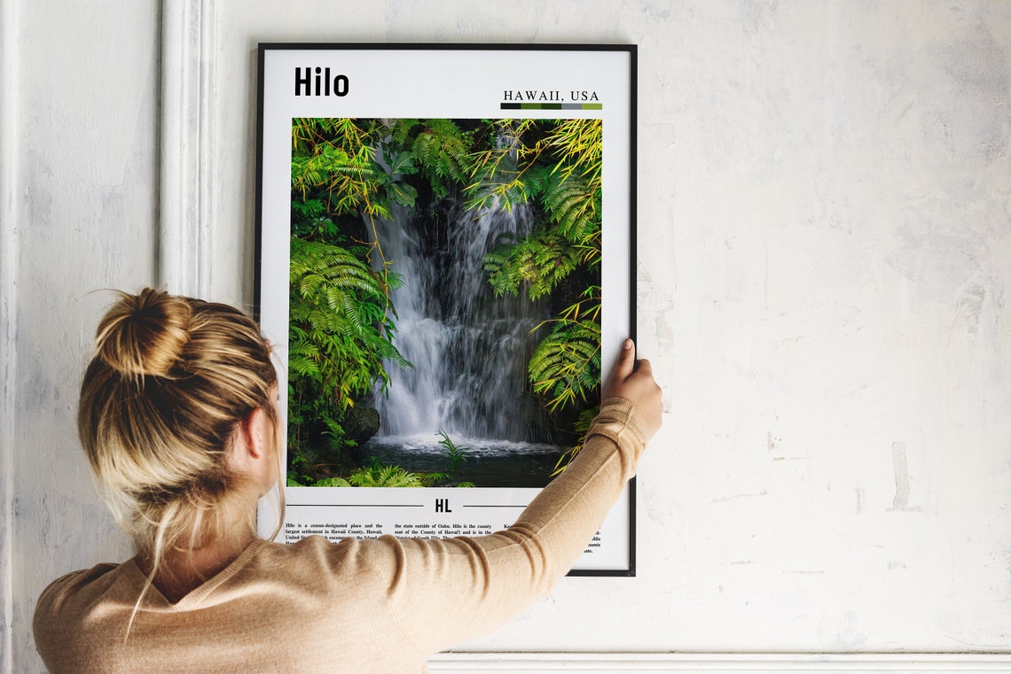 Hilo Print Hilo Poster Hilo Wall Art Minimal Travel Print Minimal City Poster Travel Destination Colorful City Print Oil Painting Poster - Image 4