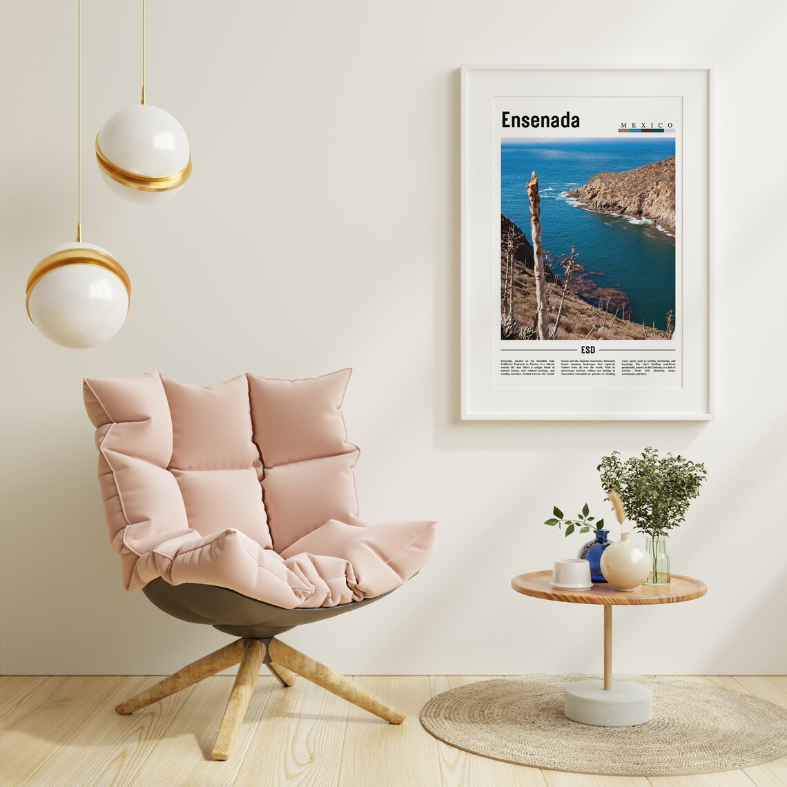 Ensenada Minimal Travel Poster, Oil Painting - Image 6