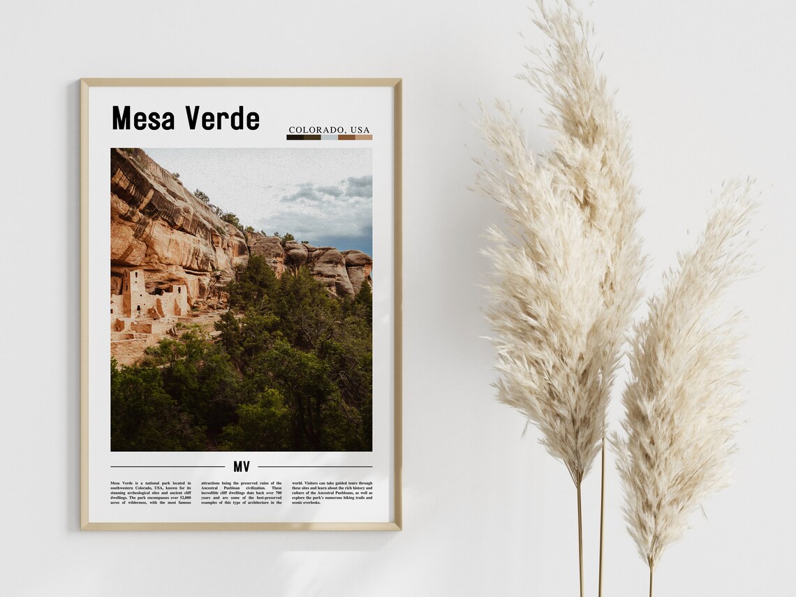 Mesa Verde Poster Mesa Verde Print Mesa Verde Wall Art United States Photo United States Poster United States Print - Image 3