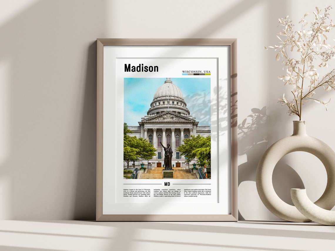 Madison, United States Travel Poster - Image 3