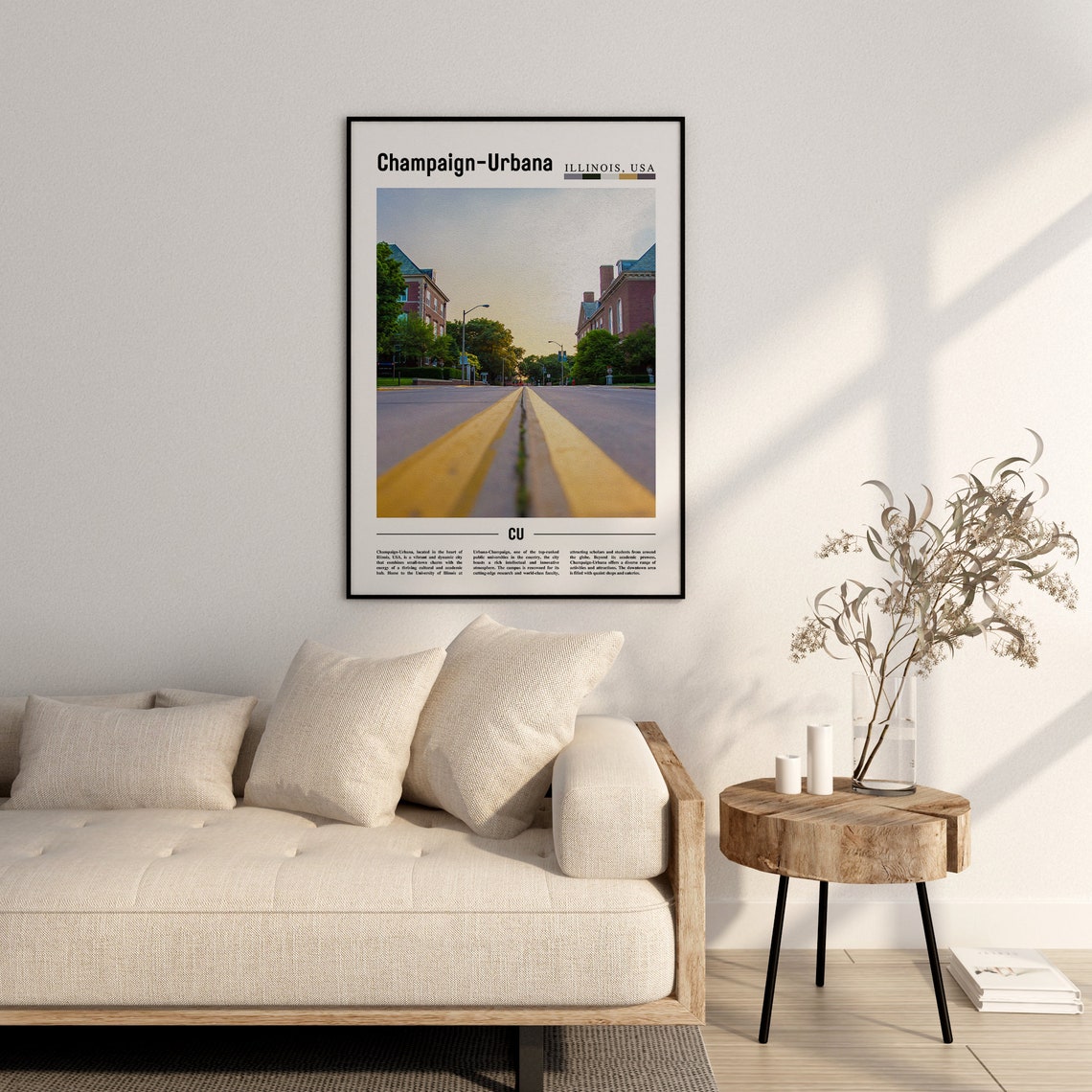 Champaign Urbana Poster Champaign Urbana Print Champaign Urbana Wall Art United States Photo United States Poster United States Print - Image 2