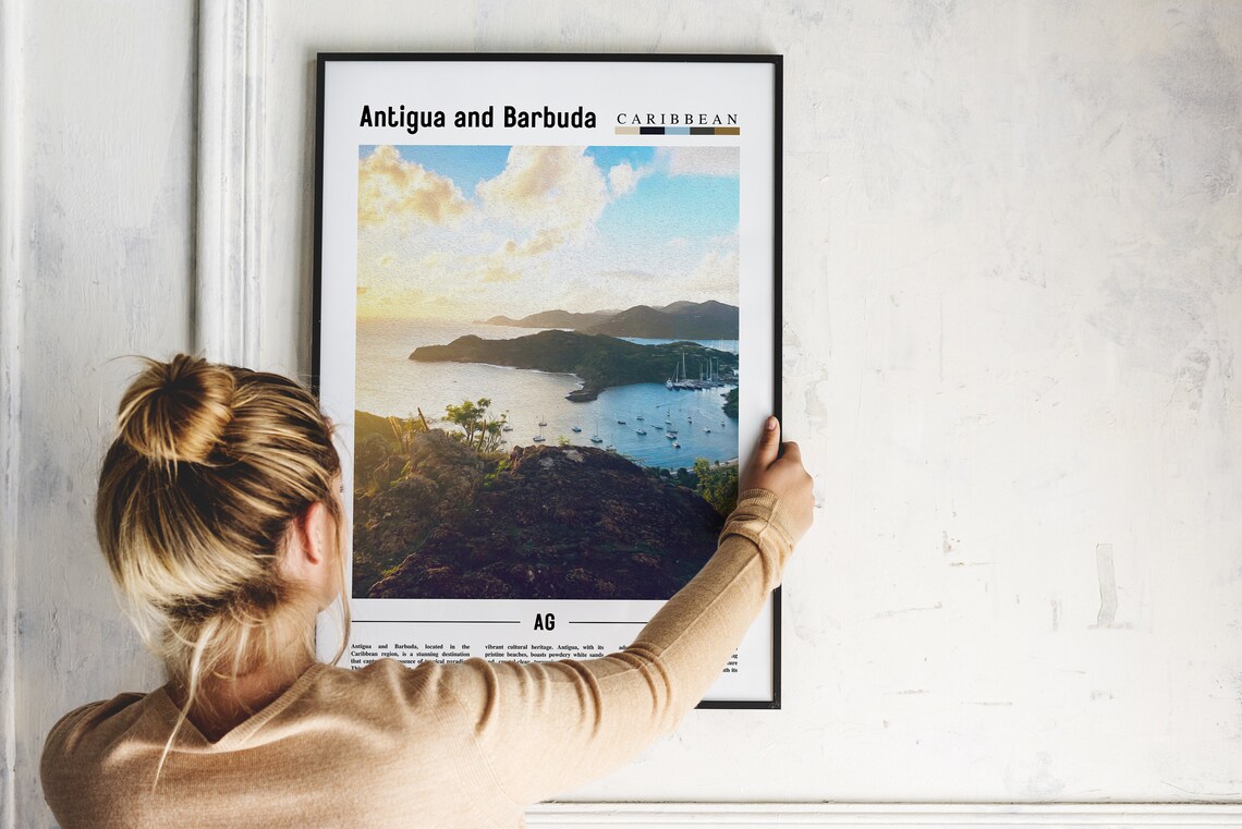 Antigua And Barbuda, Minimal Travel Poster - Image 5