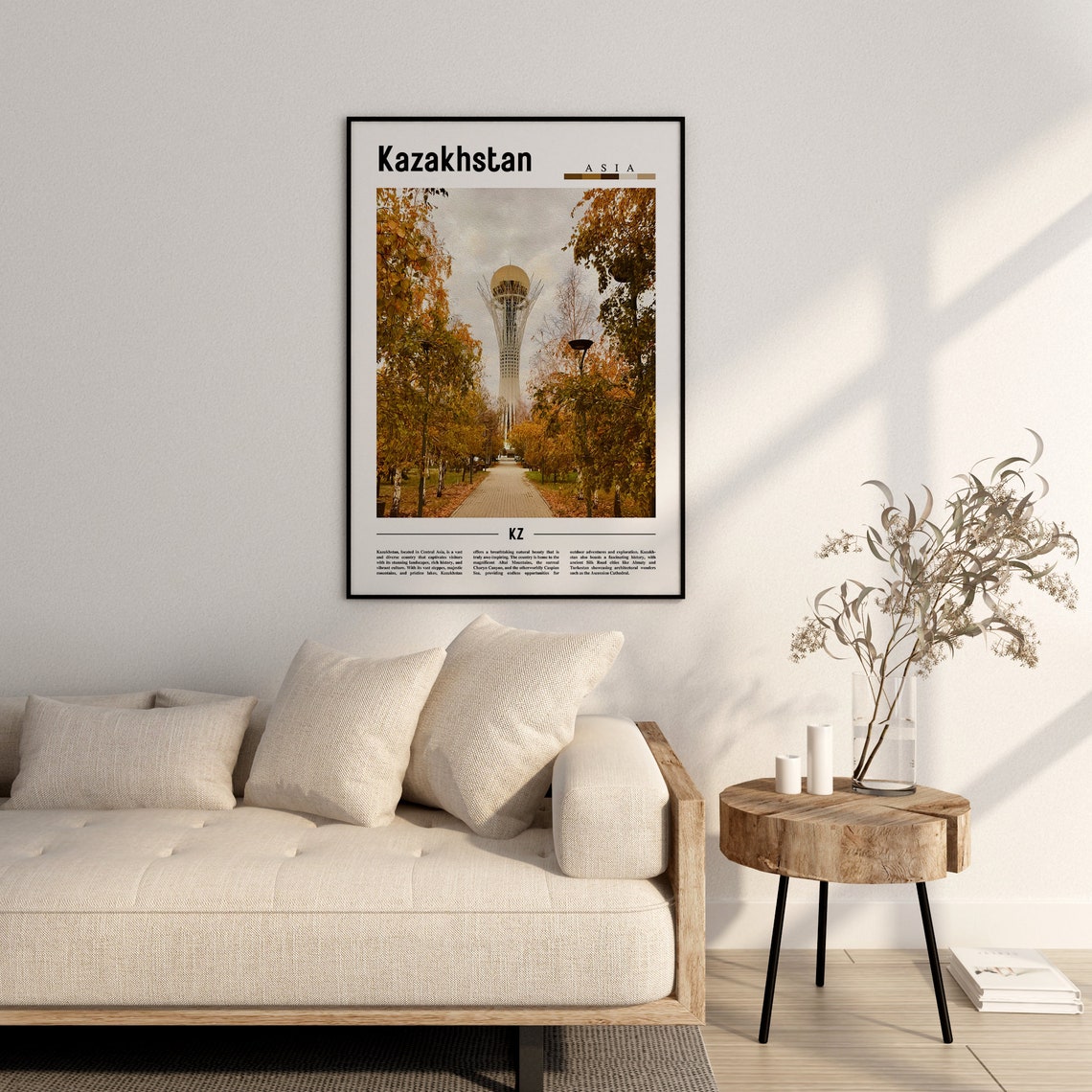 Kazakhstan Poster Kazakhstan Print Kazakhstan Wall Art Asia Print Asia Poster Asia Photo Minimal Travel Poster - Image 2