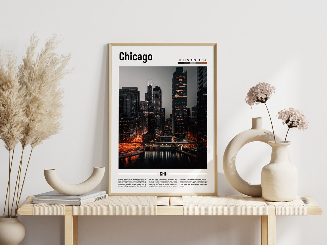 Chicago Print Chicago Poster Chicago Wall Art United States Photo United States Poster United States Print - Image 6