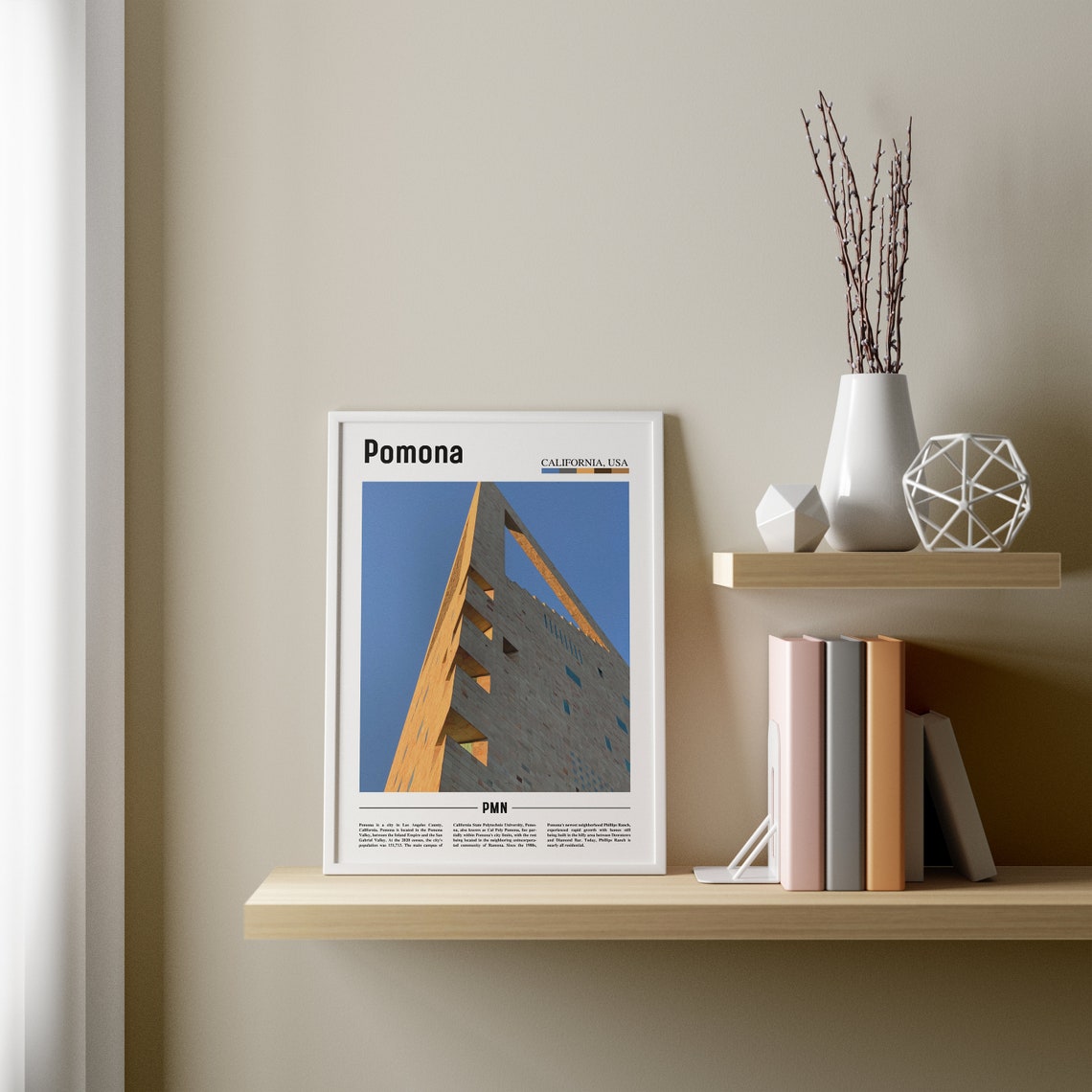 Pomona Print Pomona Poster Pomona Wall Art Minimal Travel Print Minimal City Poster Travel Destination City Print Oil Painting Poster - Image 3