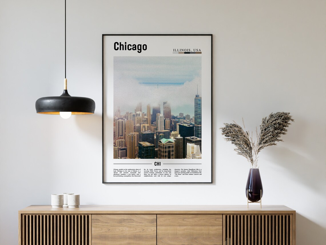 Chicago Poster, United States Travel Poster - Image 4