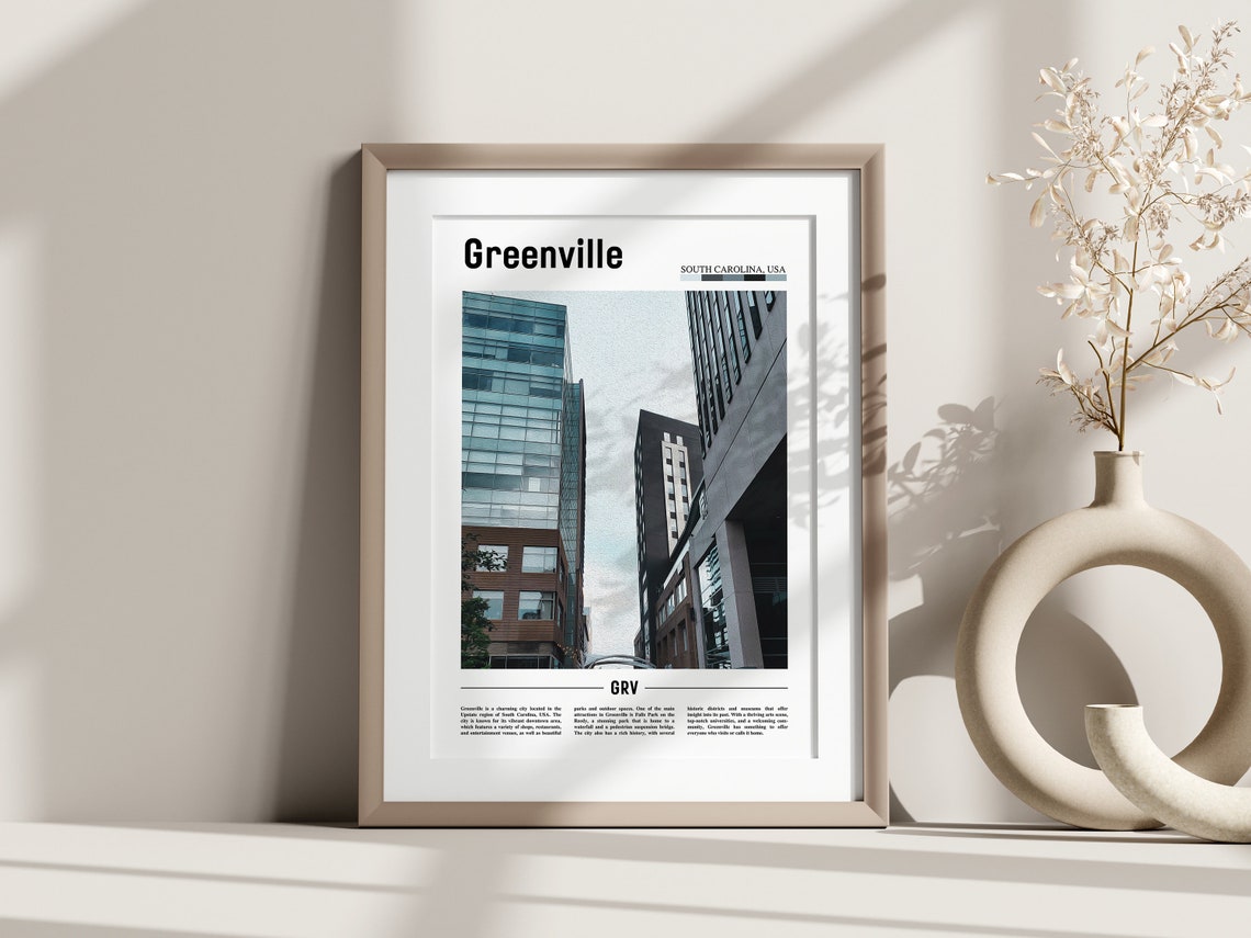 Greenville Poster Greenville Print Greenville Wall Art United States Photo United States Poster United States Print - Image 2