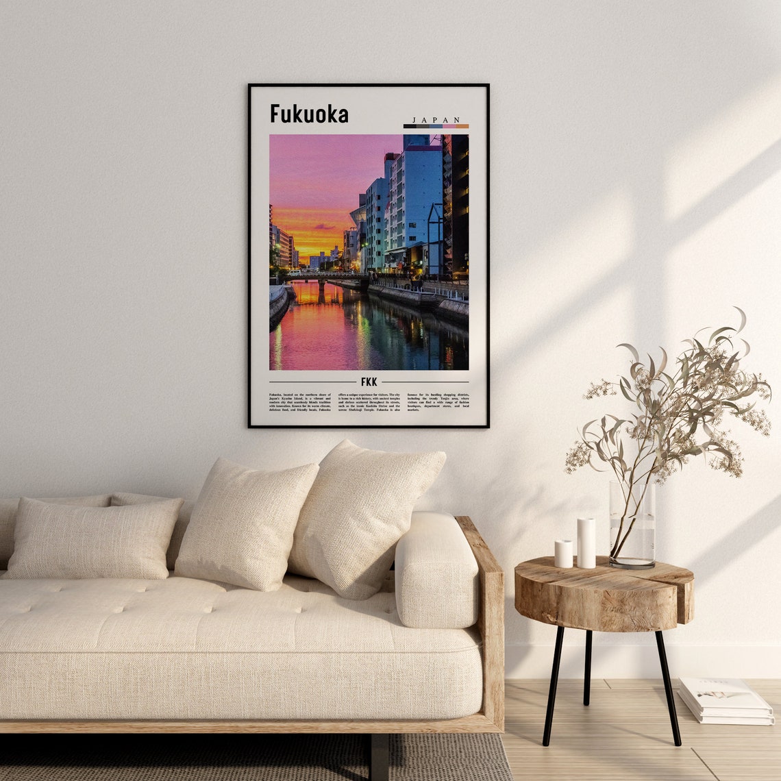 Fukuoka Poster Fukuoka Print Fukuoka Wall Art Asia Print Asia Poster Asia Photo Minimal Travel Poster - Image 2