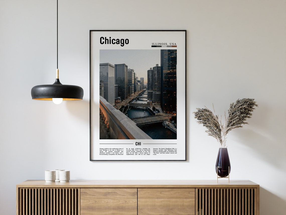 Chicago Print Chicago Poster Chicago Wall Art United States Photo United States Poster United States Print - Image 4