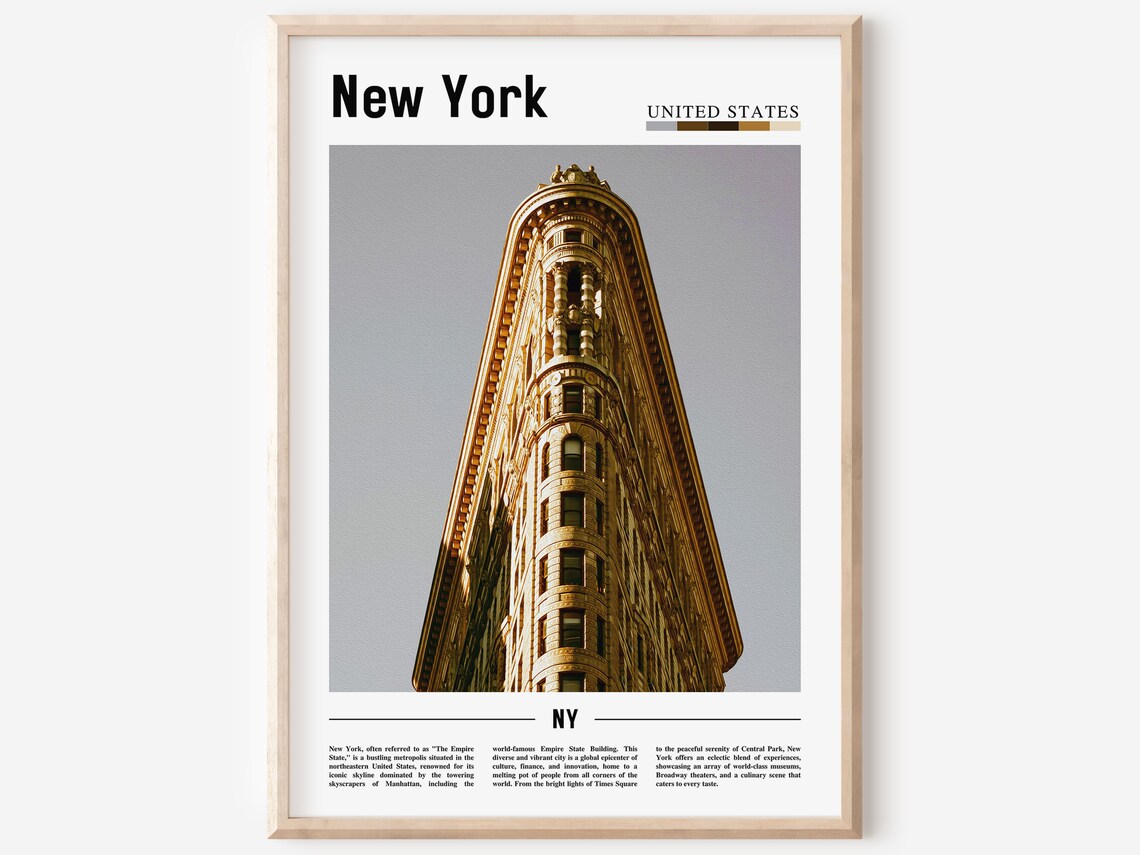 New York Travel Poster, NYC Wall Art Print