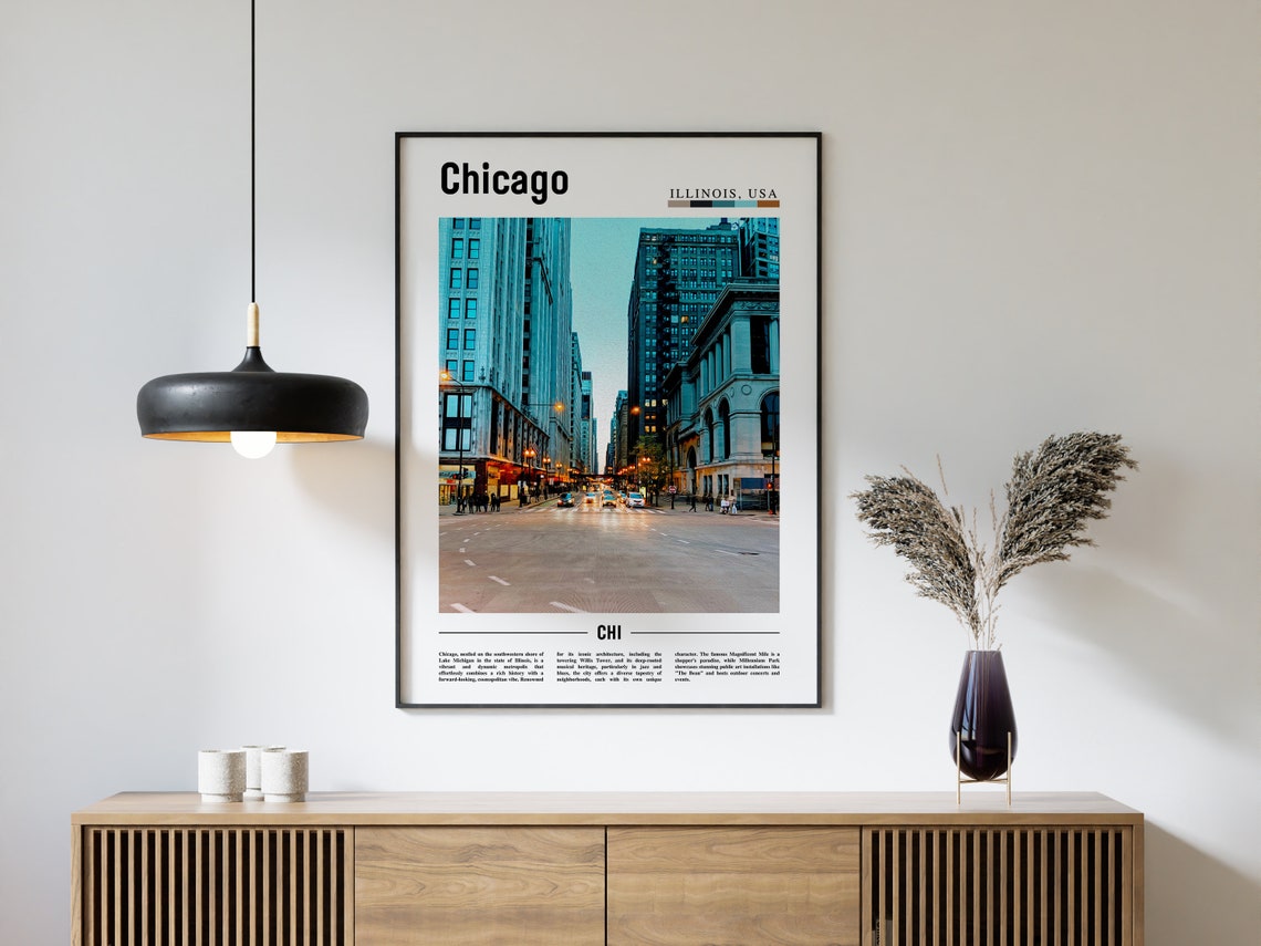 Chicago Print Chicago Poster Chicago Wall Art United States Photo United States Poster United States Print - Image 4